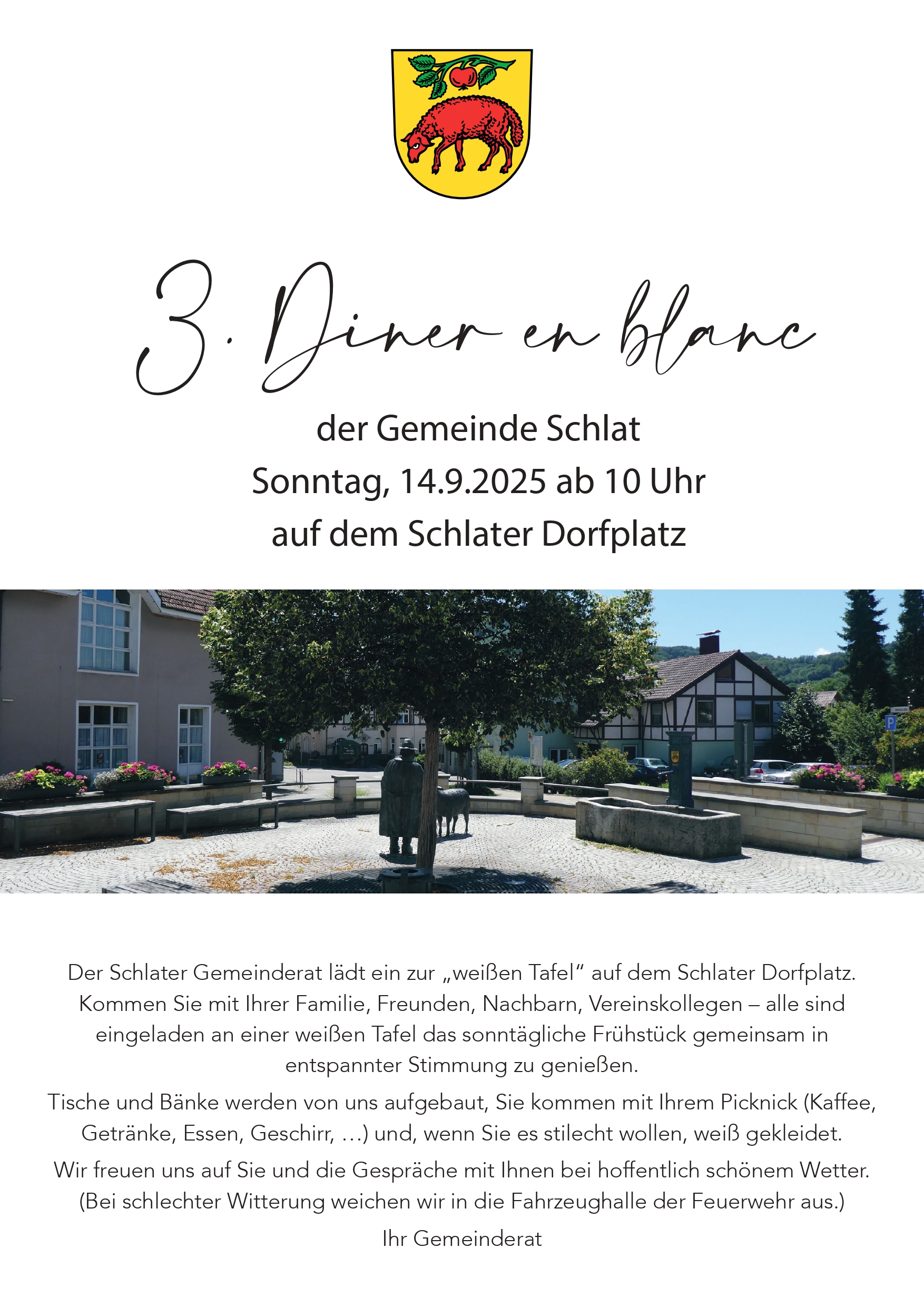 Einladung 3. diner in blanc