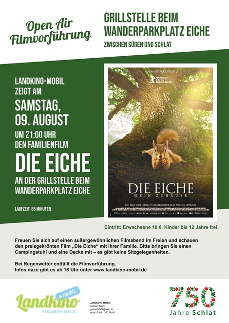 Plakat Filmvorführung Die Eiche